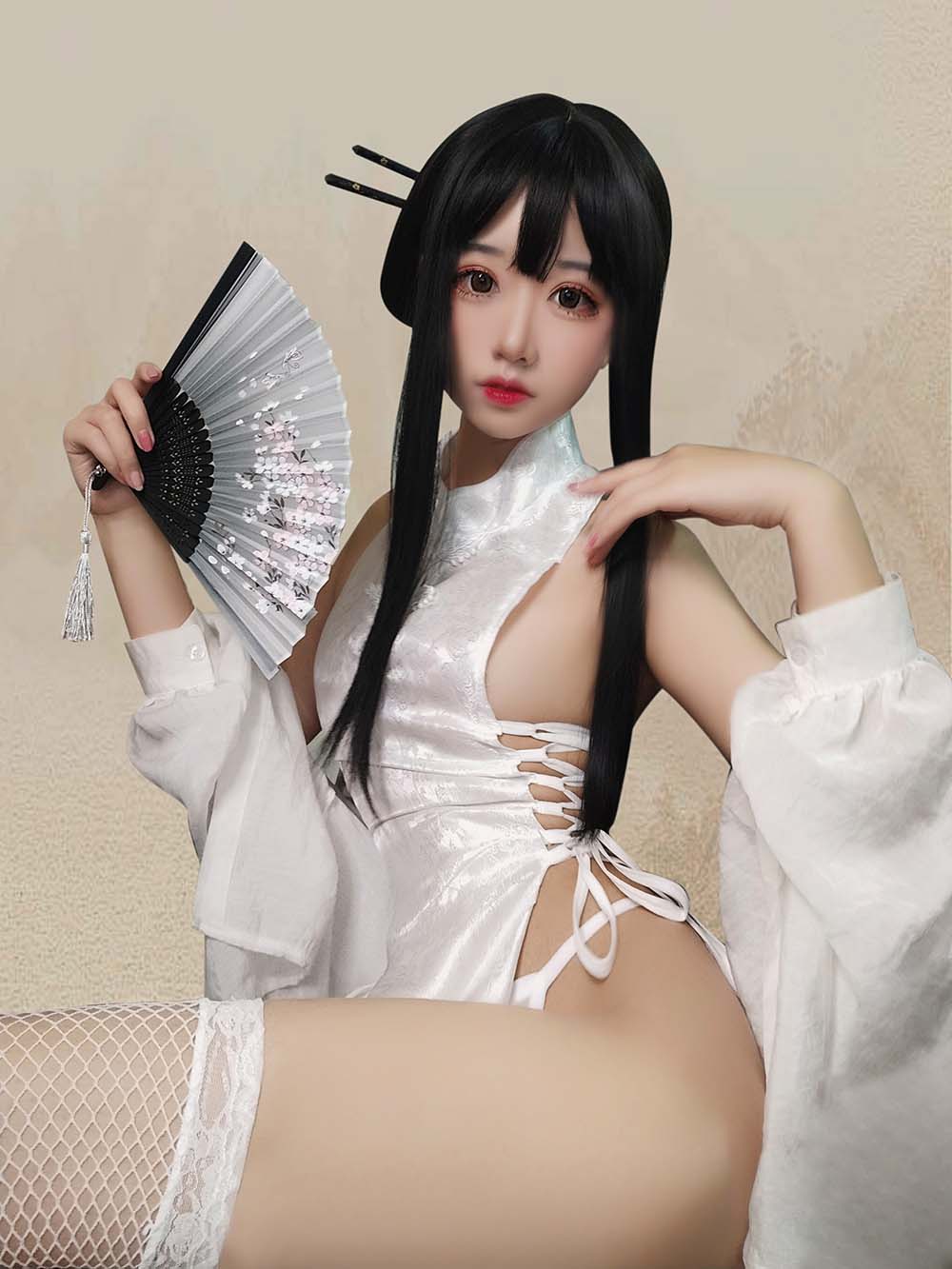 猫君君MaoJun – 绑带旗袍