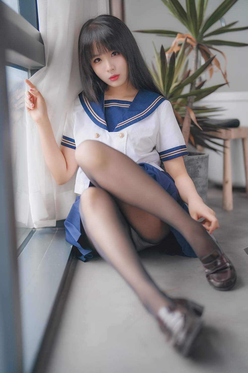 轩萧学姐 – 五月舰长 黑丝JK内衣