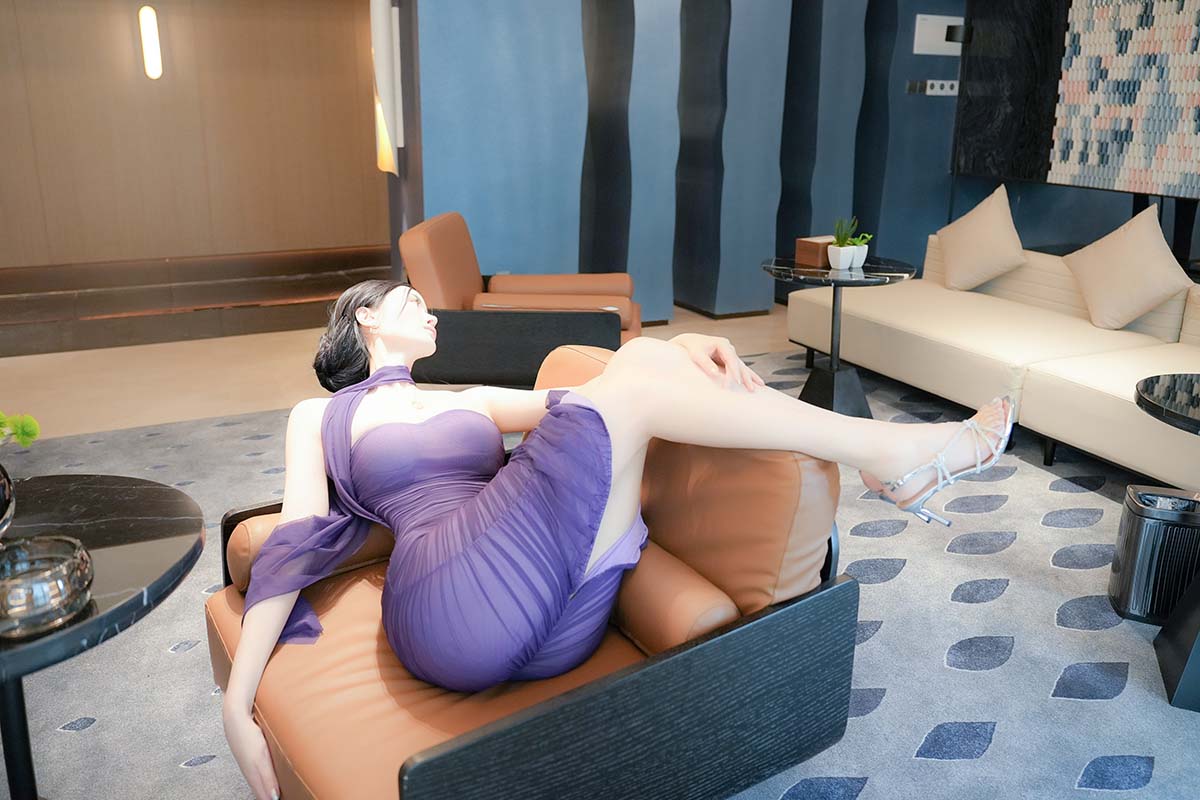 晚苏susu – 紫色礼裙