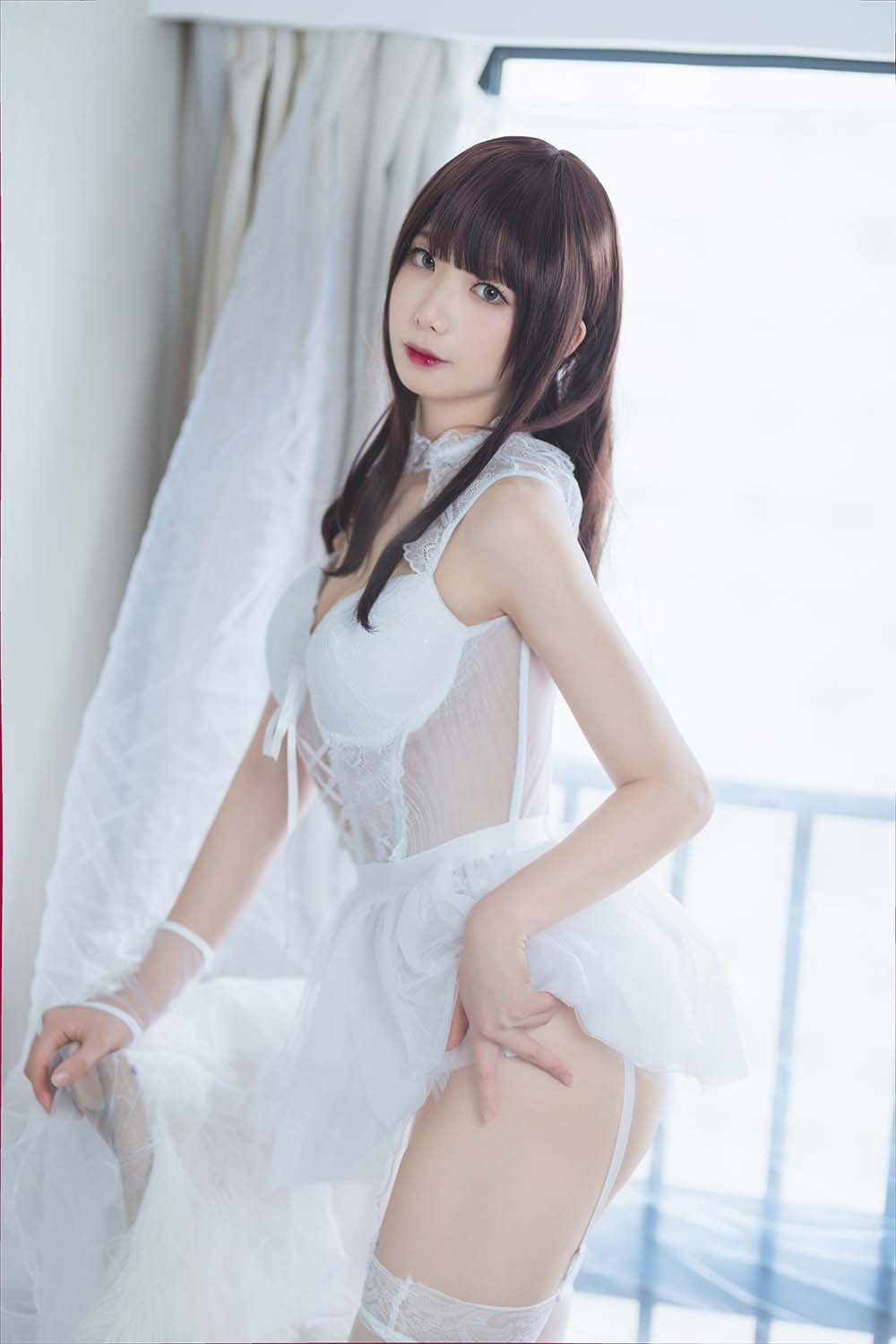 封疆疆v – 白色纱裙