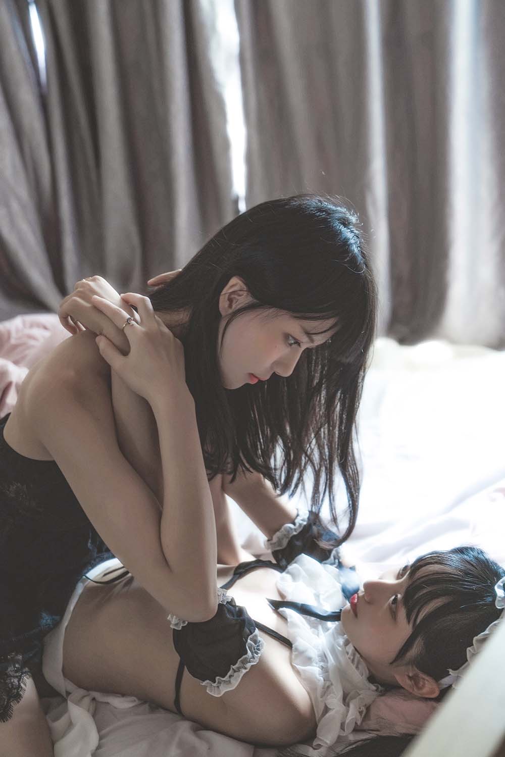 桜桃喵&木绵绵OwO 暮 – 黑裙×妹抖