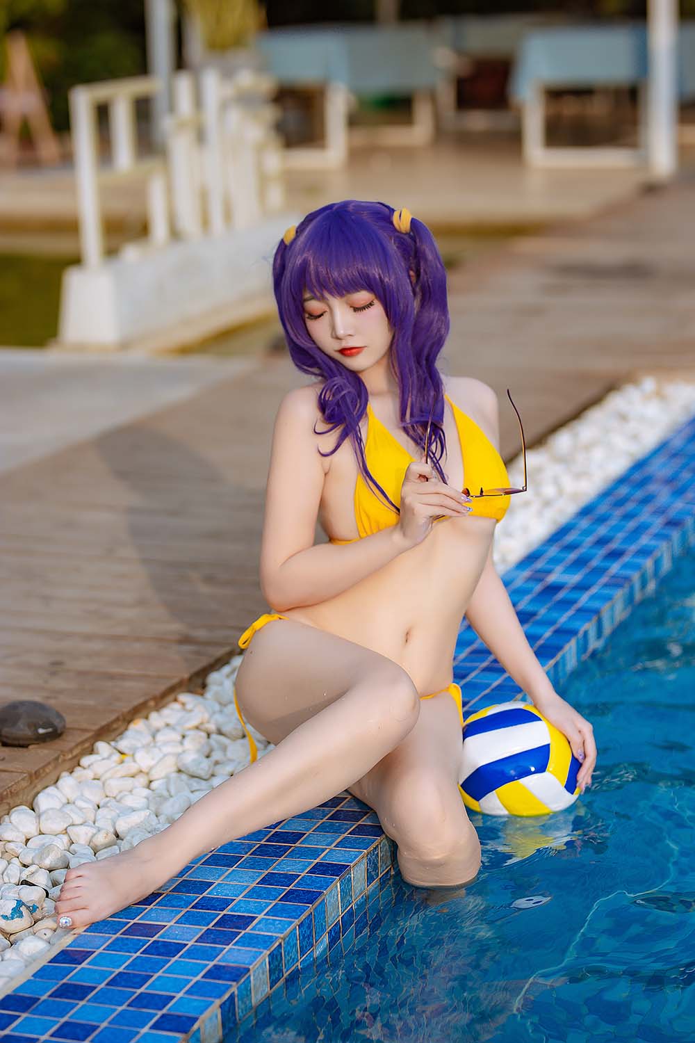 二佐Nisa – 碧蓝 波拉泳装