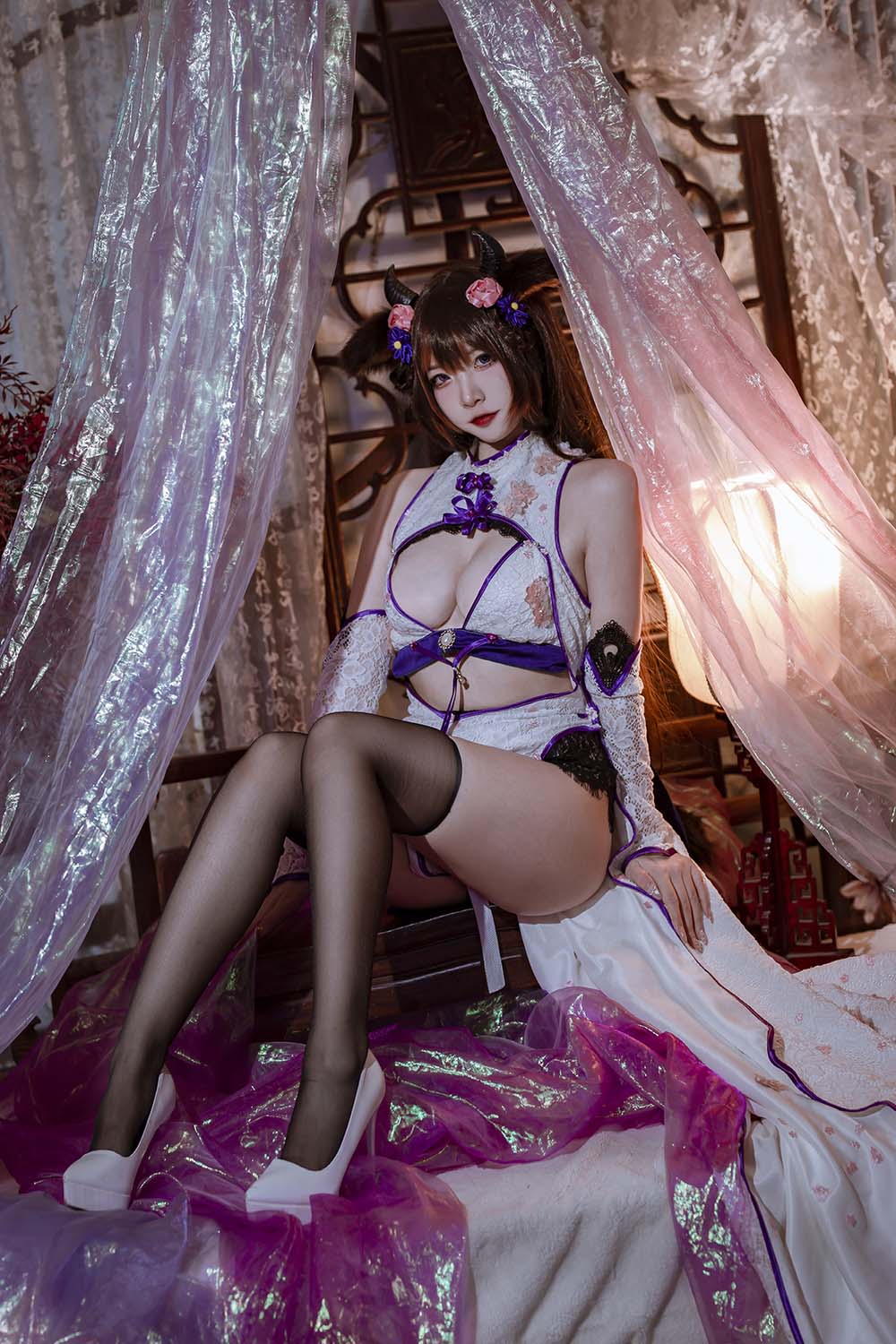 二佐Nisa – 碧蓝樫野旗袍