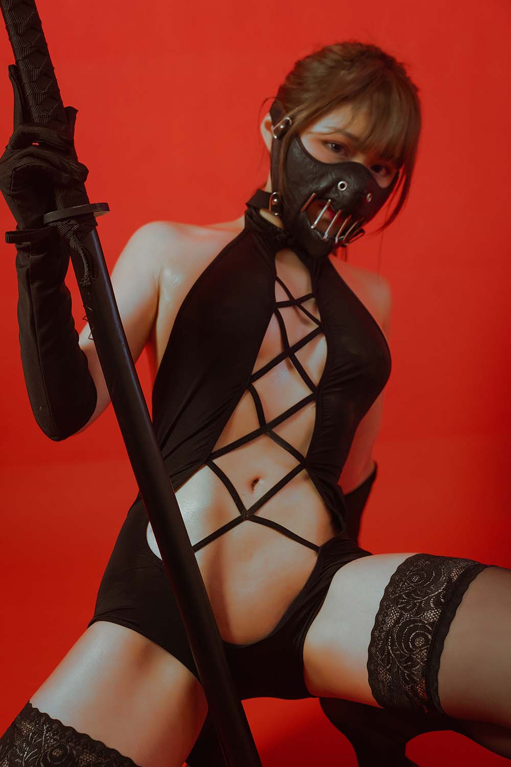 七月喵子 – 被捆的忍者