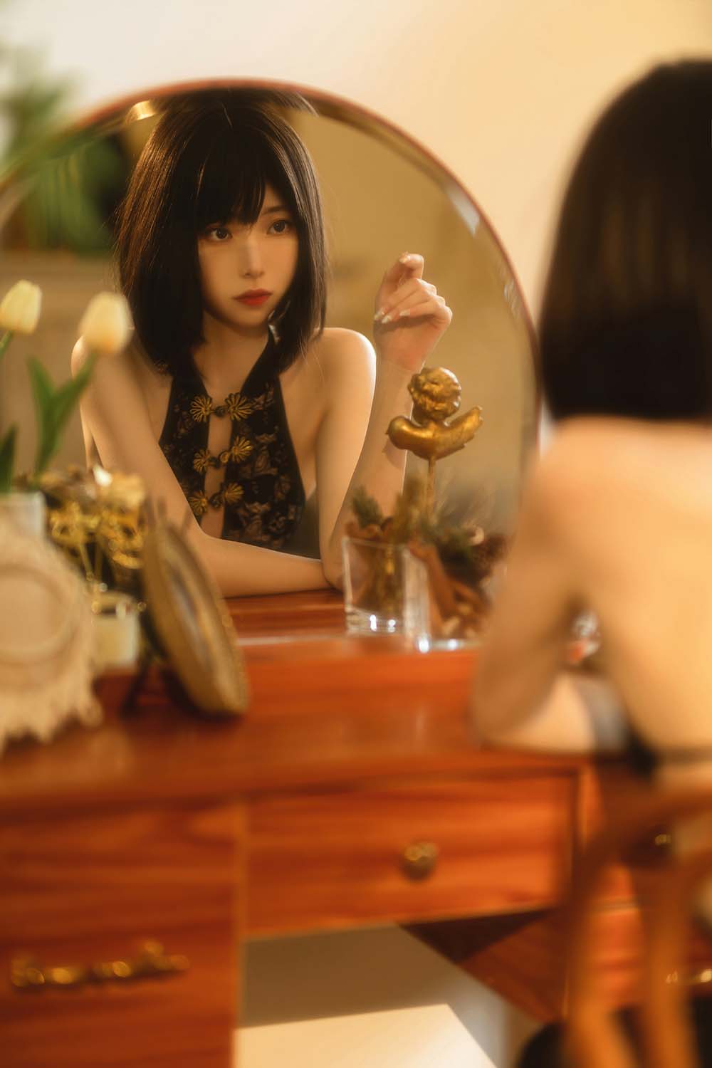 许岚(叁月life) – 纯欲黑纱