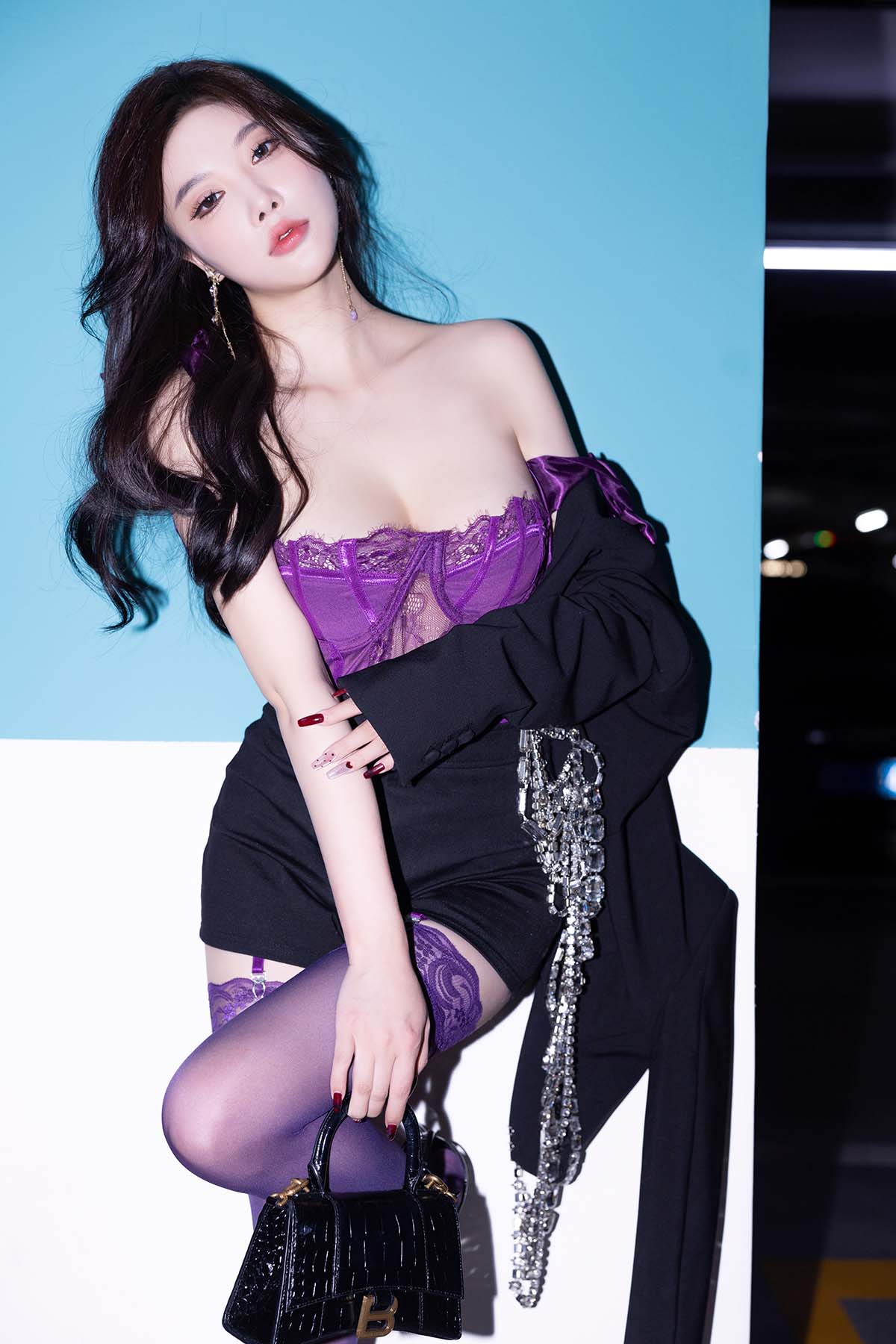 杨晨晨Yome – 紫色轻透情趣