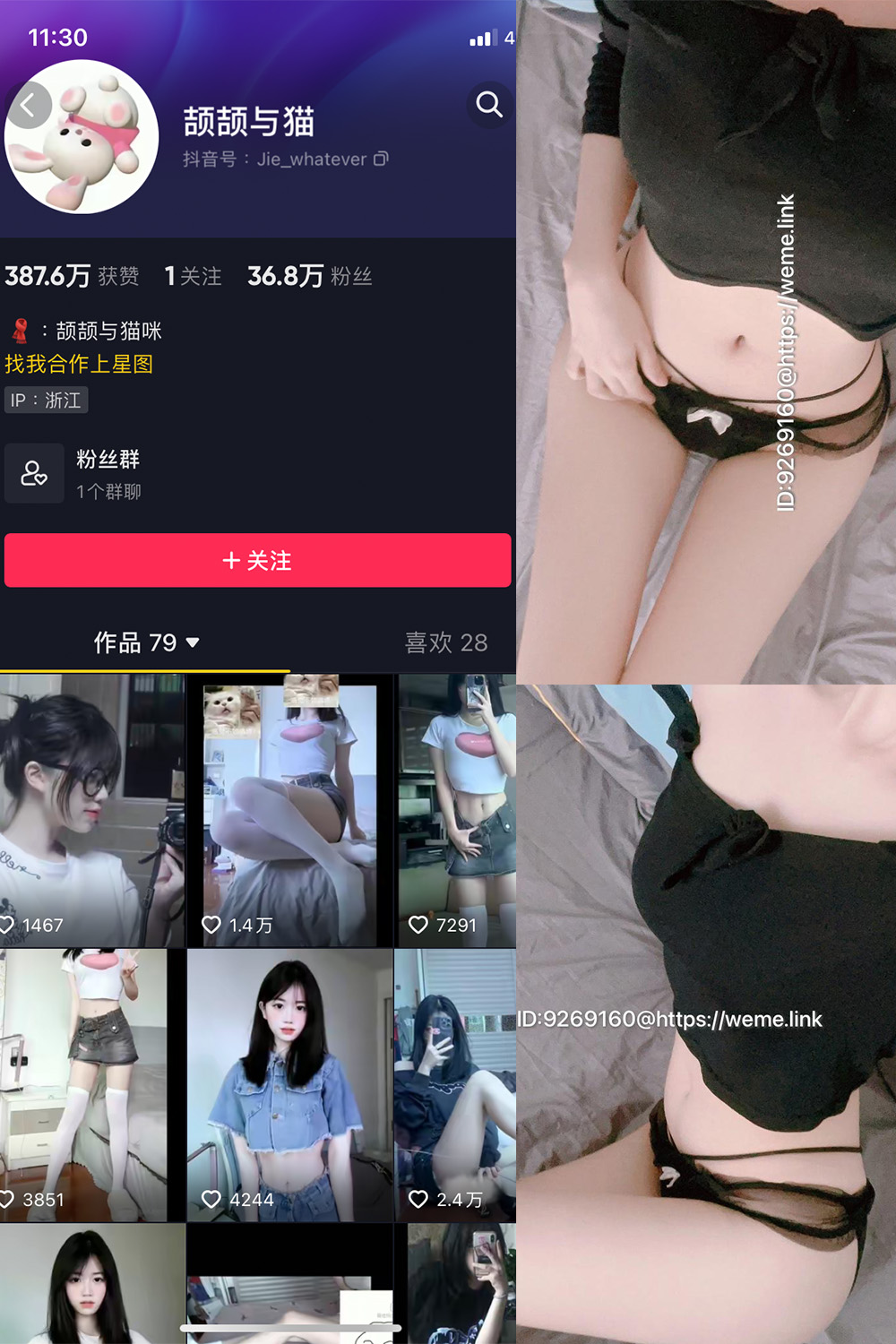 抖音 颉颉与猫 微密圈 NO.004期